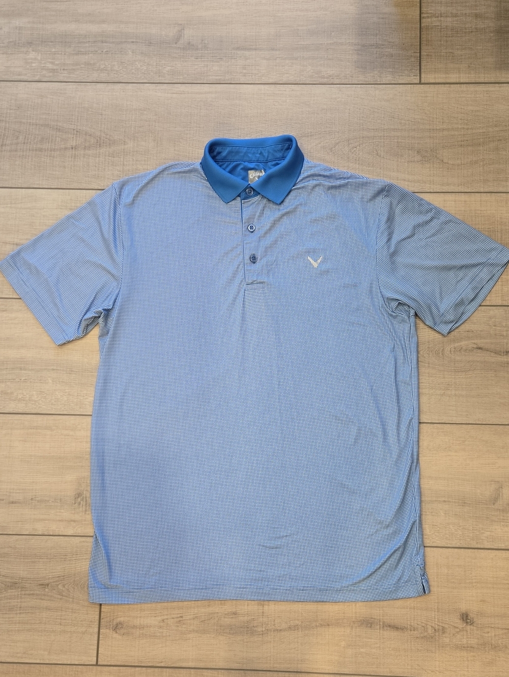 Callaway Light Blue Polo with Blue Contrast Collar